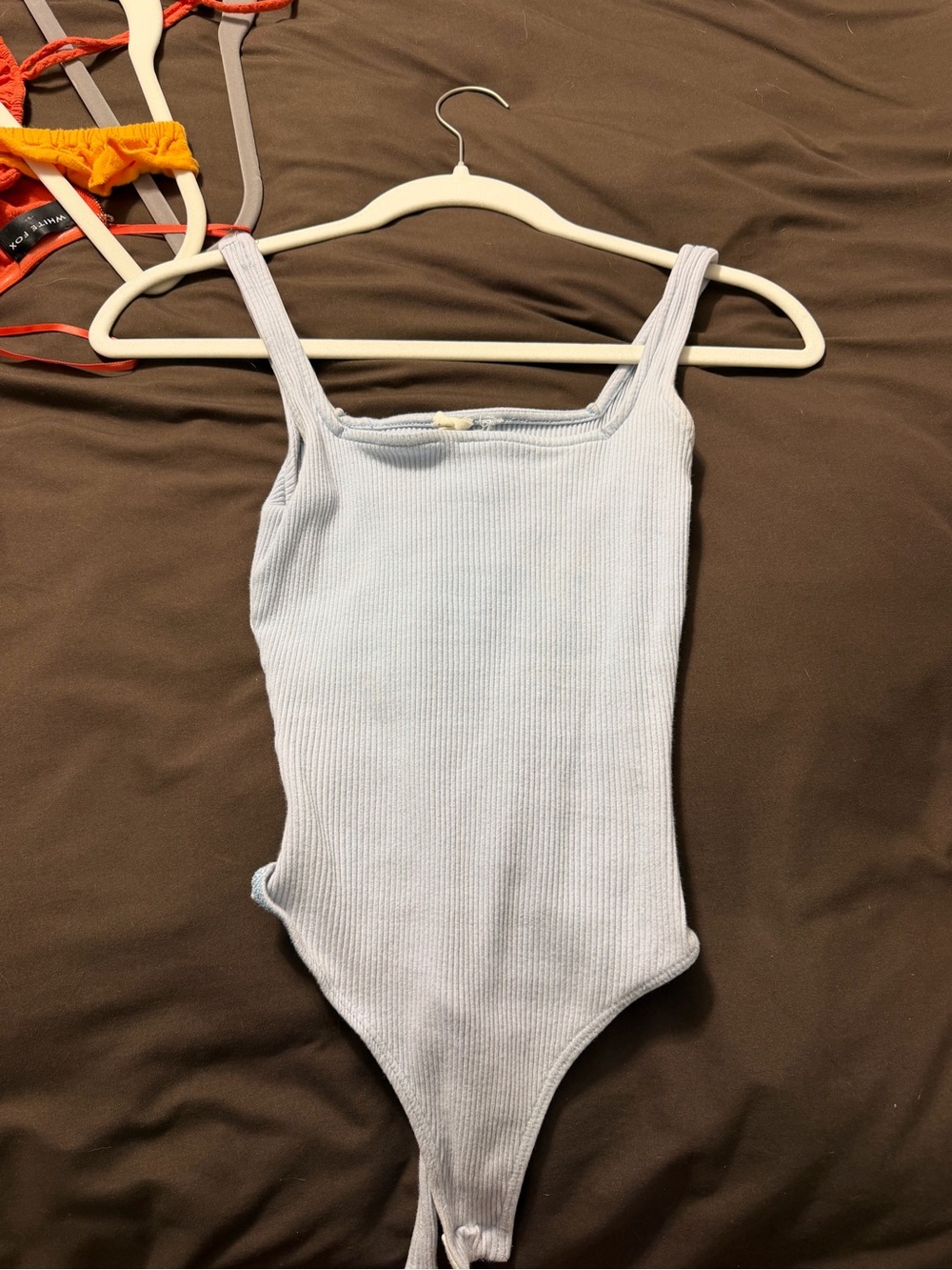 Light Blue Ribbed Body Suit